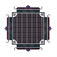 Table de Mahjong Américaine Moderne de Luxe MengKa 31,5x31,5 pouces, Pliable, Design Tendance, Silencieuse, avec Dos en Microfibre Résistant à l'Eau