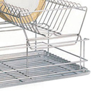 Kitchen 2 <strong>Tier</strong> Stainless Steel <strong>Dish</strong> <strong>Rack</strong> Table Storage <strong>Dish</strong> Drying <strong>Rack</strong> Chrome Wire <strong>Dish</strong> <strong>Rack</strong> with S.s Tray (AWK107) - Product Image 4