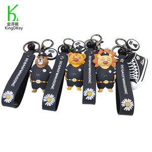 Porte-clés chaussures en PVC souple, 1 pièce, pendentifs de décoration pour clés de <span class=keywords><strong>Police</strong></span>, Lion, ours, tigre, pâquerettes, sac d'école, accessoires de Promotion - Product Image 1