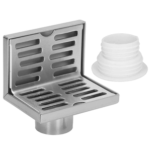 Bonde de sol carrée en acier inoxydable 304, auto-fermante, pour mur, 4/6 pouces, débit de 30 L/min, pour cuisine, salle de bain, <span class=keywords><strong>baignoire</strong></span>, extérieur - Product Image 1