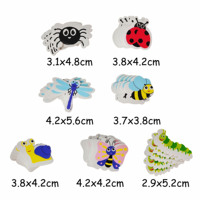 Formes en mousse EVA colorées, différents insectes, araignée, escargot, chenille, abeille, libellule, insecte, papillon, décoratif pour filles et garçons, 35 pièces