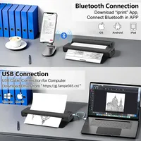 Phomemo M08F Printer Stencil Transfer Tato Nirkabel Mesin Printer Termal Transfer Tato Kompatibel dengan Smartphone & PC