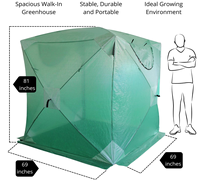Pépinière Portable pour l'extérieur, Kit de serre Pop-Up, canopée Portable pour plantes, 69x69x81 pouces