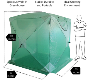 Pépinière Portable pour l'extérieur, Kit de <span class=keywords><strong>serre</strong></span> Pop-Up, canopée Portable pour plantes, 69x69x81 pouces - Product Image 3