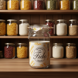 Fido <b>Glass</b> Jar With Wire Bail Lid 100% Made In Italy Storage <b>Container</b> For Pasta And Dry Goods - Product Image 3