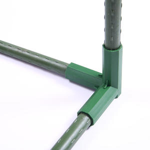 Raccords de tuyauterie en acier revêtus de plastique de 11 mm et 16 mm, joint de jardin, trois, quatre, <span class=keywords><strong>cinq</strong></span> voies, support de piquet, connecteur de treillis en plastique - Product Image 4