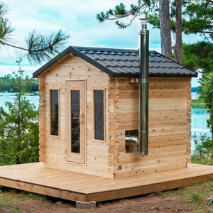 غرفة ساونا محمولة بتصميم عصري للعلاج بالأشعة تحت الحمراء الجافة والرطبة لشخصين مع العلاج بالضوء الأحمر والبخار - Product Image 2