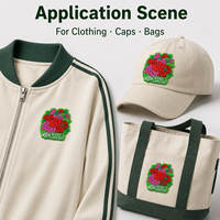 Patch en caoutchouc PVC 3D personnalisé motif rose, design floral de jardin, badge souple avec logo en relief pour sacs, vêtements, chapeaux et accessoires de mode