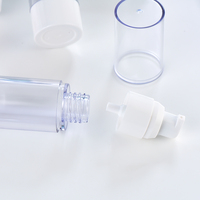 Sampel gratis pompa kosmetik bulat perawatan kulit mewah plastik tanpa udara 15ml 30ml 50ml botol tanpa udara Null