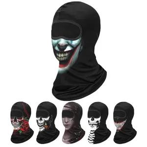 Balaclava de motocicleta, fabricante de alta qualidade, barato, estampado, crânio, inverno, ski, faz feito sob encomenda