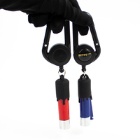 Porte-briquet personnalisé avec logo, manuel, de luxe, créatif, premium, en plastique extensible, avec clip rétractable en forme de larme