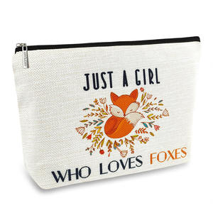 Borsa Cosmetica in Tela di Cotone ECO, Astuccio Multifunzione <span class=keywords><strong>per</strong></span> Trucchi e Snack, Borsa da Viaggio con Cerniera Grande Capacità <span class=keywords><strong>per</strong></span> Ragazze, Amiche e <span class=keywords><strong>Mamme</strong></span> - Product Image 1