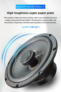 6.5インチ 鉄チタン色 PEI 4オーム 100W 同軸型低音カースピーカー プレミアムオーディオ 後付け/アップグレード - Product Image 2