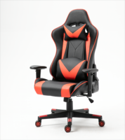 Chaise pivotante convertible en cuir PU de haute qualité Chaise de bureau de jeu haute et confortable avec rembourrage doux et fonction de massage