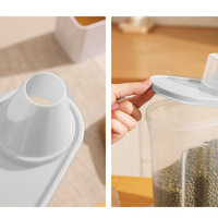 Recipiente para Almacenamiento de Granos, Taza Medidora, Organizador de Alimentos, Recipiente Hermético para Productos Secos, Contenedor para Arroz, Organizador de Cocina, Libre de BPA, PP, 3-6L