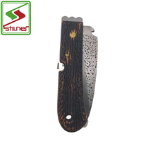 Couteau de greffage pliable de jardin avec manche en bois SK5 en acier à haute teneur en carbone du Japon