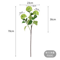 Fleurs artificielles en soie, hortensia réaliste à 3 têtes, pour la décoration de vitrines de magasins, mariages et événements à domicile, ou comme composante de bouquets.