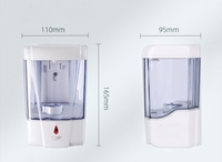 Induction automatique murale électrique automatique distributeur de savon liquide plastique blanc salle de bain moderne ABS 2 ans BGL 9031