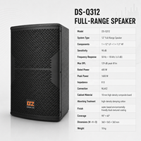 Haut-parleur professionnel DSZ 400W-1600W 8Ω, haut-parleur large bande de 12 pouces pour salle de conférence/club/événements