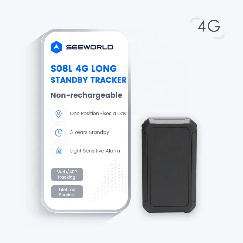 3 Năm Chờ Cần 2G 4G Sim Thẻ Không Dây GPS GSM Hàng Hóa Mạnh Mẽ Magnetic Núi Tài Sản Tracker