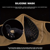 Masque demi-visage tactique respirant élastique souple de protection pour la conduite, le combat, la chasse, le tir au paintball, le tir à l'air comprimé