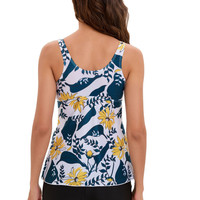 Nouveau maillot de bain tankini sans bretelles grande taille pour femme, coupe explosive personnalisée, taille haute, anti-UV, séchage rapide, respirant, imprimé 2 pièces