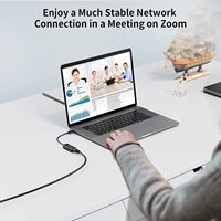 Adaptador Ethernet USB C a 2.5G de CableCreation, Tarjeta de Red LAN Tipo C a RJ45 de 2.5Gbps, Compatible con Thunderbolt 3/4