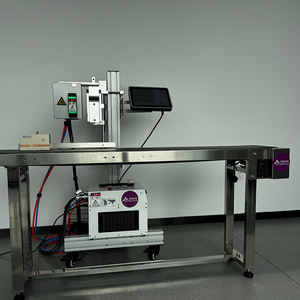 آلة التعليم بالليزر الصناعي بالأشعة فوق الصوتية عبر الإنترنت ، آلة شبكة الترميز بالدفعات مع حزام ناقل للنسيج والسطح الخشبي - Product Image 2