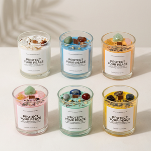 Velas de Aromaterapia de Lujo Hechas a Mano con Cera de Soja y Piedras de Cristal, Estilo Moderno, al por Mayor para Fiestas, Cumpleaños, Incluido el Día de San Valentín - Product Image 2