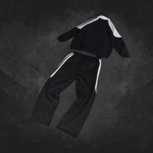 Sweat-shirts et pantalons de survêtement personnalisés avec logo brodé, survêtement ample, streetwear, ensemble de jogging, survêtement patchwork pour hommes - Product Image 3