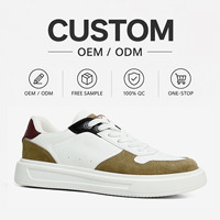 Chaussures de skate en daim respirant à plateforme et patchwork, design personnalisable, printemps-été, faible MOQ, chaussures décontractées quotidiennes pour la vente en gros