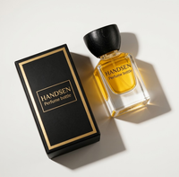 Flacon de parfum élégant 30ml 50ml 100ml, forme carrée, bouchon noir, conteneur de parfum vide, logo personnalisé, fournisseur d'emballages de parfum OEM
