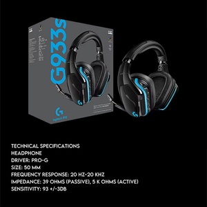 <span class=keywords><strong>Logitech</strong></span> G933s Lightsync Không Dây Chơi Game Tai Nghe 7.1 Surround RGB Chơi Game Dts Headphone Cho PC Gamers G935 100% Ban Đầu Mới - Product Image 6