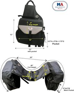 Free sample Saddle Bag Gear <b>Carrier</b> Saddle Bag Pannier Bag With Pocket for Water <b>Bottle</b> Camera Cell Phone, Black, Brown - Product Image 6