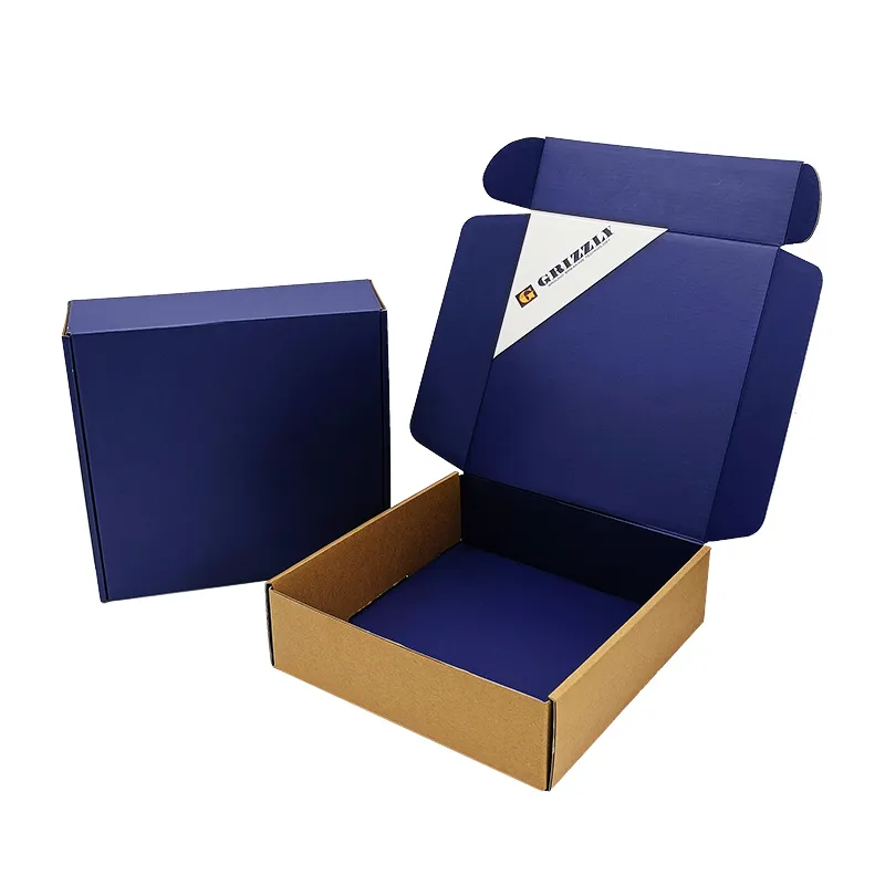 Reciclável personalizado impresso preto personalizado envio papel caixas mailing presente embalagem papelão mailer caixa