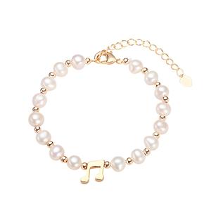 Light Luxury Fashion Women's <b>Freshwater</b> <b>Pearl</b> <b>Bracelet</b> Versatile High-End Fine Charm Copper Gold-Plated Real - Product Image 5