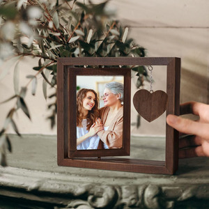 Cadre photo rotatif en bois pour animaux de compagnie, cadeaux commémoratifs pour chiens et chats, vente en gros - Product Image 2
