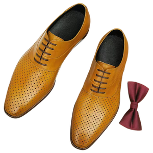 Zapatos de Verano Transpirables para Hombre, de Cuero Genuino Suave, con Suela Blanda, Zapatos Oxford de Vestir para Negocios, Zapatos de Boda con Aumento de Altura - Product Image 4