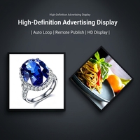 Écran d'affichage commercial mural LCD OEM carré 22/33,2/44,9 pouces, rétroéclairage LED, anti-reflet, écran tactile capacitif, point d'accès Wi-Fi