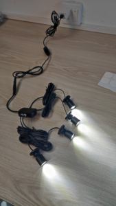 Kit d'éclairage à LED pour armoire Lampes en aluminium noir Puck pour comptoir <span class=keywords><strong>de</strong></span> <span class=keywords><strong>cuisine</strong></span> Armoire Comptoir Mobilier Ambiance Décoration <span class=keywords><strong>de</strong></span> Noël - Product Image 5