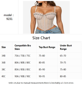 Chuangerm En stock Nouveauté 2026 Meilleure vente Haut corset pour femme haut de gamme respirant à strass, plissé, à baleines et à ourlet en V - Product Image 6