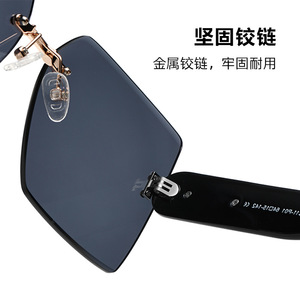TJ716 Women's <b>Large</b> <b>Frame</b> Sunglasses Black Hexagon UV400 PC Lens TR Metals <b>Frame</b> Fashionable Sun Protection - Product Image 4