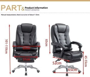 <span class=keywords><strong>Sedia</strong></span> da Ufficio Ergonomica in Pelle con Schienale Alto e Poggiapiedi, Girevole, per Manager e Dirigenti - Product Image 2