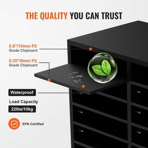 Organizador de literatura de madera DB de 12 compartimentos, clasificador de archivos de escritorio con estantes extraíbles, ranura para buzón para uso en el hogar y la Oficina - Product Image 3