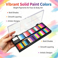 Peinture pour le visage à base d'eau personnalisée, eye-liner professionnel et fard à paupières arc-en-ciel, technologie activée par l'eau
