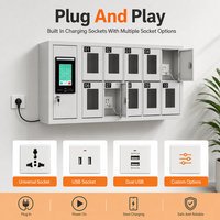 Armoire de recharge pour téléphones mobiles intelligents, murale, avec écran tactile, pour écoles, bureaux, usines et projets
