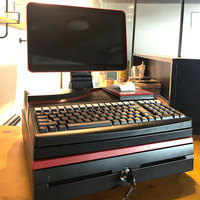 Système POS tout-en-un 15,6 pouces avec clavier, terminal POS, caisse enregistreuse pour magasin de proximité