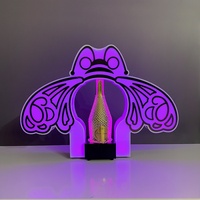 Nouveau design, porte-bouteilles lumineux en forme d'abeille à LED, rechargeable, présentoir à vin rouge et champagne pour bar, KTV, boîte de nuit