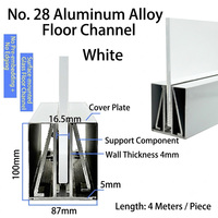 Rampe de balcon moderne en alliage d'aluminium, fixation au sol, cadre sans cadre en verre en forme de U, résistant à l'eau et à la rouille