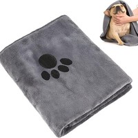 Serviette de bain pour animaux de compagnie, épaisse, douce, à forte absorption d'eau, séchage rapide, pour le bain des chiens et des chats, accessoires de toilettage pour animaux